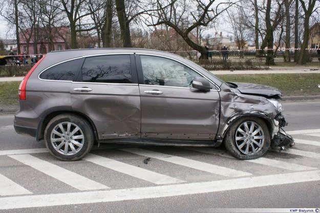 Honda CR-V po zakończeniu pościgu