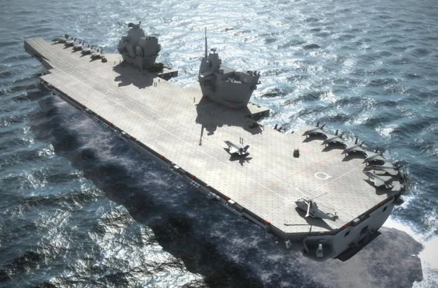 HMS Queen Elizabeth - wizualizacja.  Fot. BAE Systems