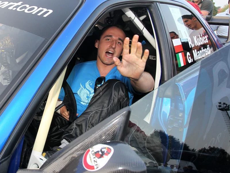 Kubica nie lubi być fotografowany Kubica nie lubi być fotografowany