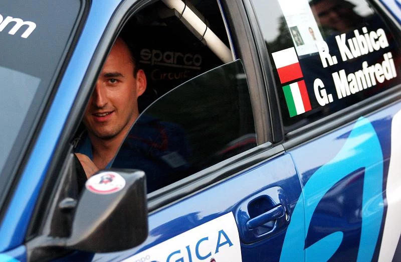 Robert Kubica w subaru imprezie WRC Robert Kubica w subaru imprezie WRC