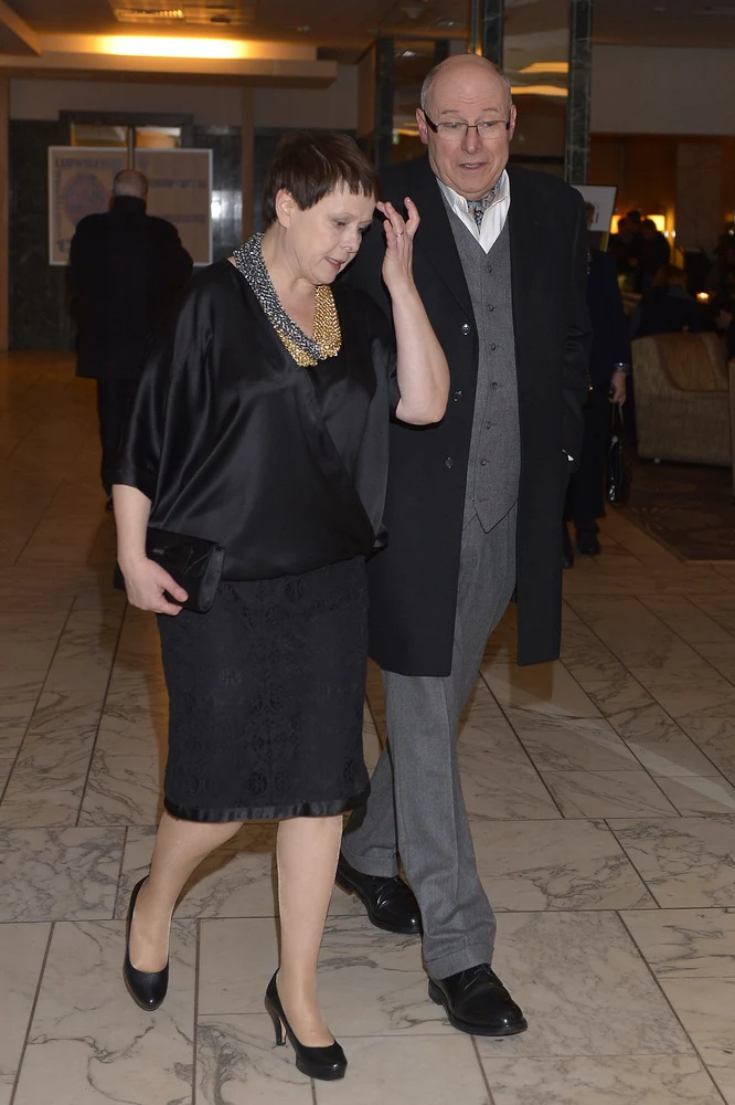 Ilona Łepkowska z partnerem Czesławem Bieleckim