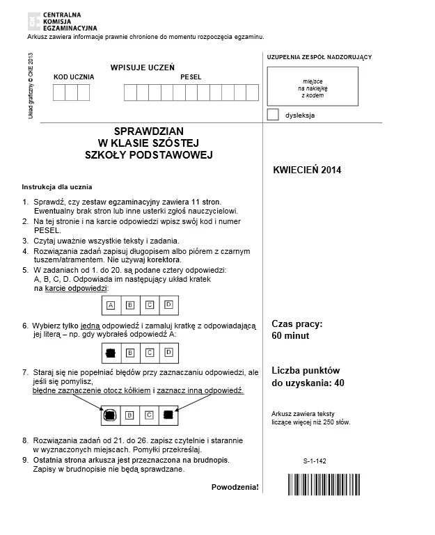 Ekstraklasa Sprawdzian Szóstoklasisty Pakiet 1 wydarzenia.interia.pl
