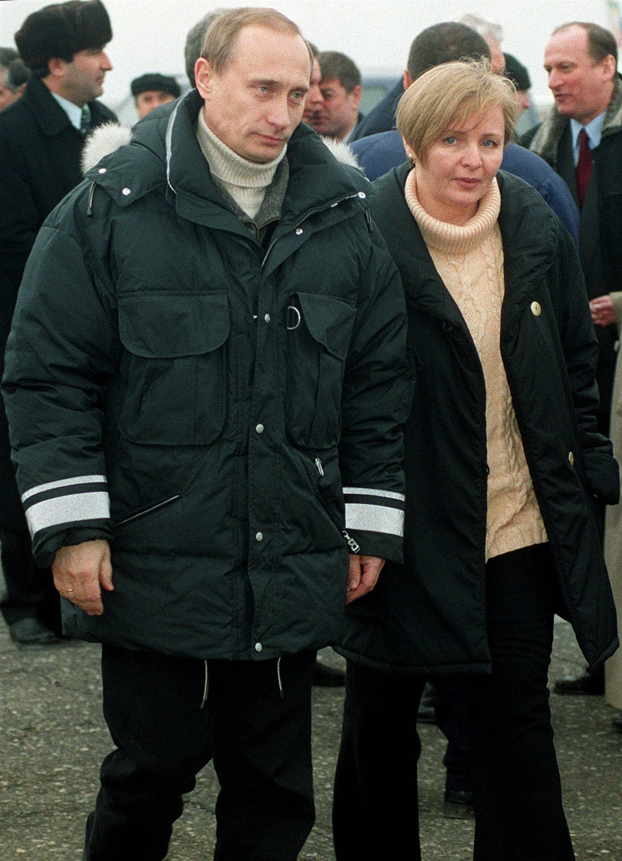 Władimir Putin z żoną Ludmiłą, 2000 r.