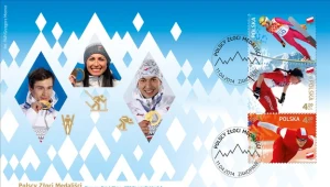 Koperta z polskimi złotymi medalistami igrzysk w Soczi.