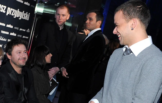 Michał Piróg i Piasek na pokazie kolekcji Mariusza Przybylskiego Michał Piróg i Piasek na pokazie kolekcji Mariusza Przybylskiego