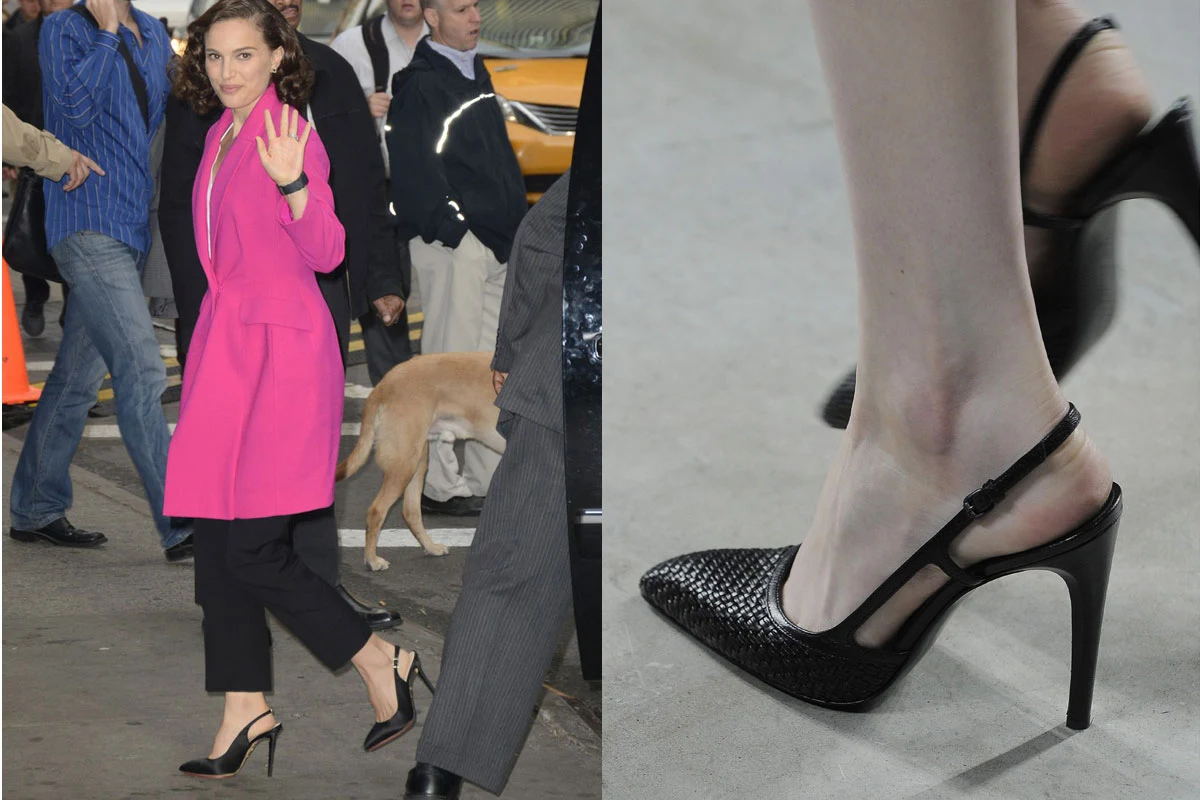 Natalie Portman w szpilkach Diora i szpilki z pokazu Bottega Venetta - trend w stylu lat 50. / fot. Reporter/EastNews Zeppelin Natalie Portman w szpilkach Diora i szpilki z pokazu Bottega Venetta - trend w stylu lat 50. / fot. Reporter/EastNews Zeppelin