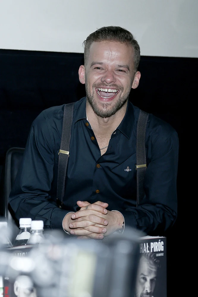 Michał Piróg na promocji swojej autobiografii