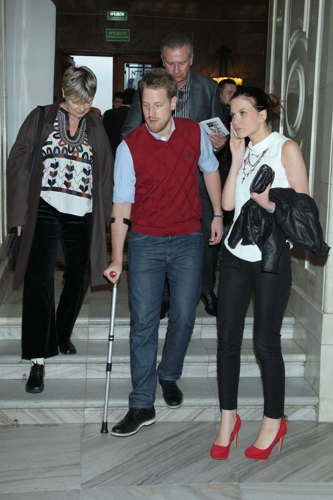 Robert Stockinger z rodzicami i partnerką