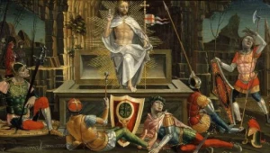 "Zmartwychwstanie", ołtarz z San Martino, Bernardino Butione, kolegiata San Martino Treviglio