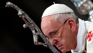 Papież Franciszek podczas mszy Krzyżma Świętego w Wielki Czwartek.