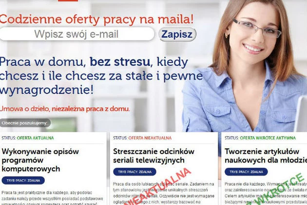 Strona serwisu e-praca.vv.net.pl