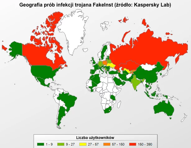 FakeInst atakuje użytkowników w 66 krajach. 