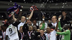 Piłkarze Guingamp cieszą się po zdobyciu Pucharu Francji