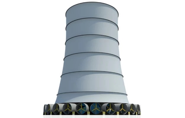 Solar Wind Downdraft Tower. Fot. Clean Wind Energy Solar Wind Downdraft Tower. Fot. Clean Wind Energy