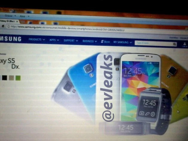 Samsung Galaxy S5 Dx Fot. evleaks Samsung Galaxy S5 Dx Fot. evleaks