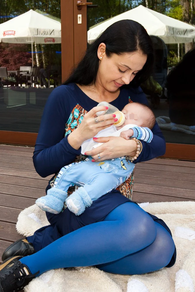 Maria Rotkiel z synem Maria Rotkiel z synem