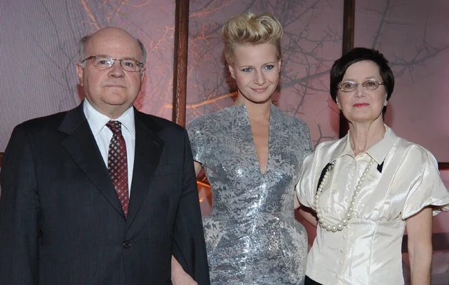 Małgorzata Kożuchowska z rodzicami