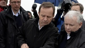 Prezes PiS Jarosław Kaczyński i marszałek woj. podkarpackiego Władysław Ortyl 