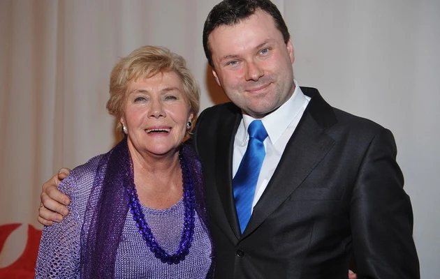 Teresa Lipowska z synem Teresa Lipowska z synem