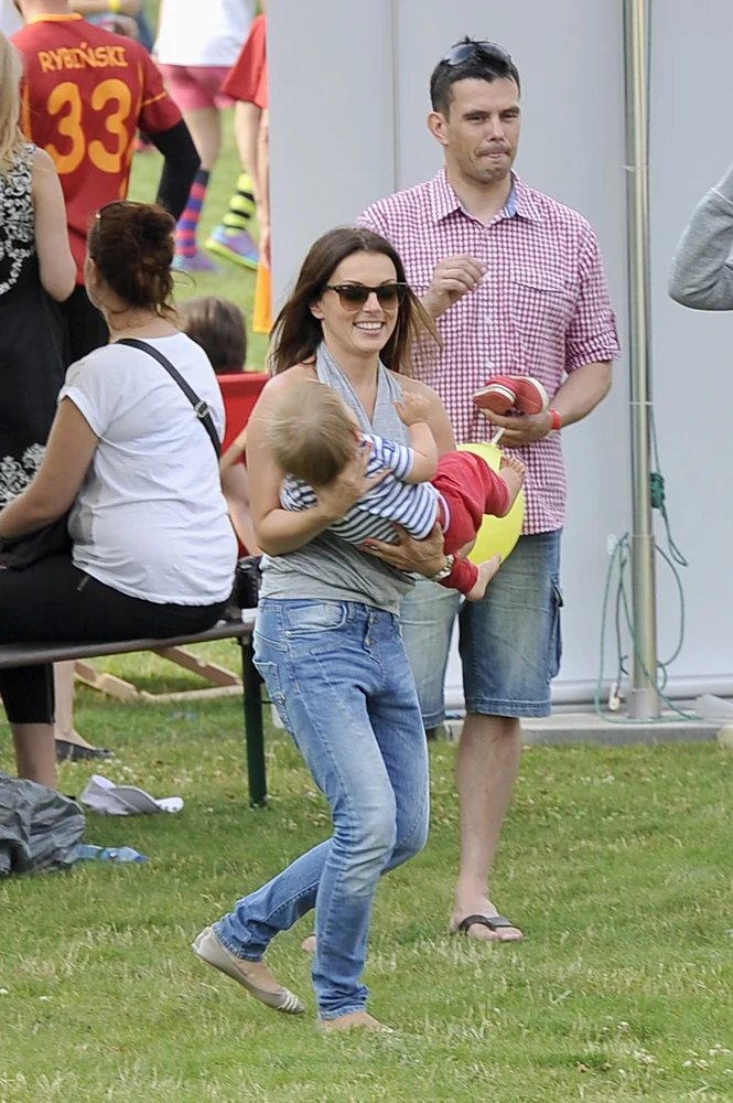 Kasia Glinka z synem Filipem i mężem Przemysławem Kasia Glinka z synem Filipem i mężem Przemysławem