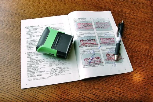 Wypełnianie książki serwisowej