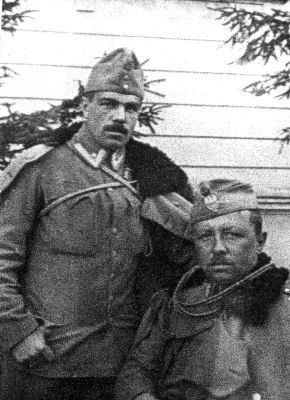Ppor. Stanislaw Rostworowski z Janem Dunin-Brzezińskim, rok 1915