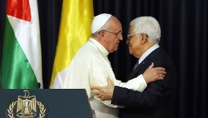 Papież Franciszek i przywódca Autonomii Palestyńskiej Mahmud Abbas