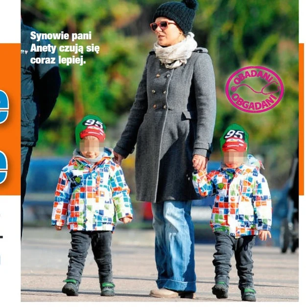 Aneta Zając z synami Aneta Zając z synami