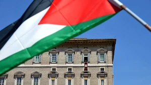Palestyńska flaga na Placu św. Piotra