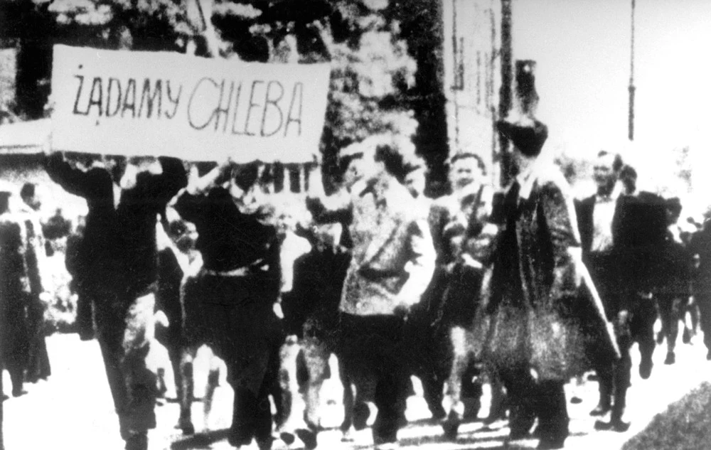 Manifestacja robotników Zakładów Cegielskiego, 28.06.1956