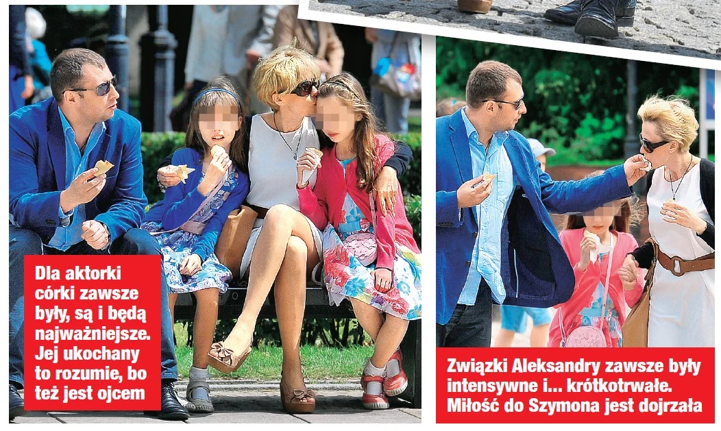 Ola z ukochanym i córkami na spacerze Ola z ukochanym i córkami na spacerze