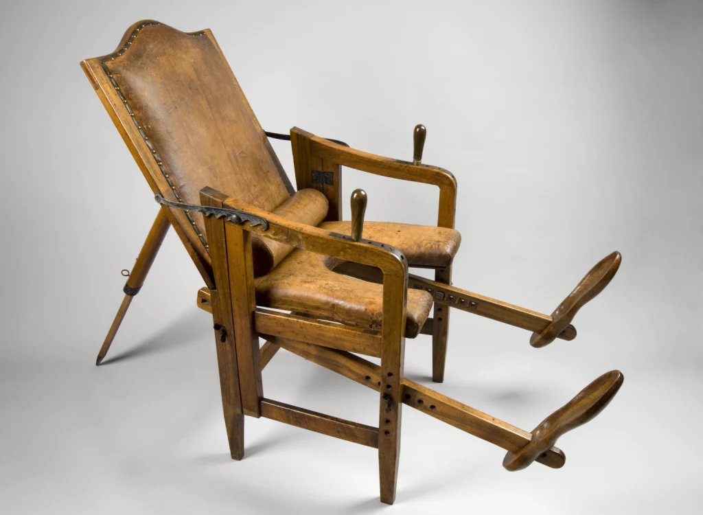 Krzesło do rodzenia, XIX w.