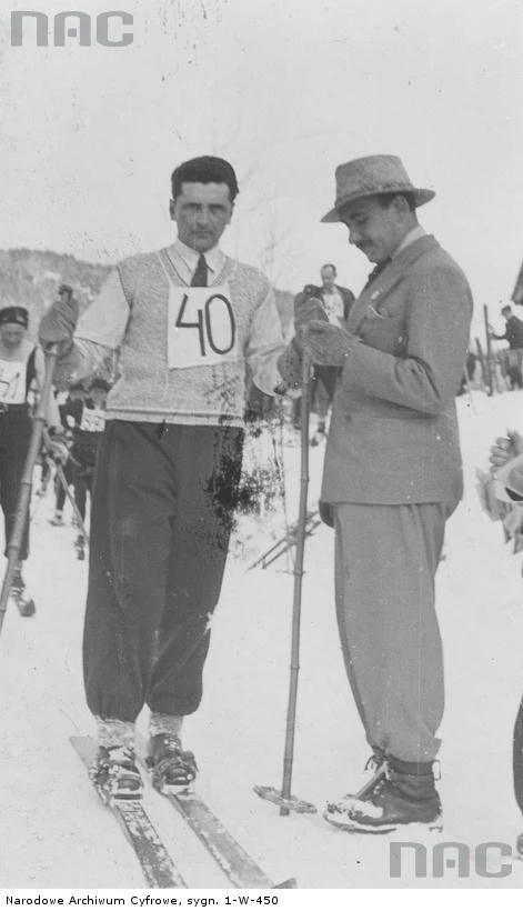 Płk. dypl. Stefan Grot-Rowecki na nartach Płk. dypl. Stefan Grot-Rowecki na nartach