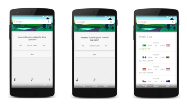 Google Now o 5:00 Google Now o 5:00