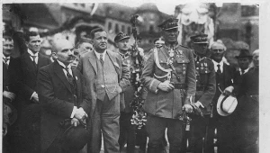 Starosta katowicki Jan Mildner, wojewoda śląski Józef Rymer, Wojciech Korfanty i gen. Stanisław Szeptycki