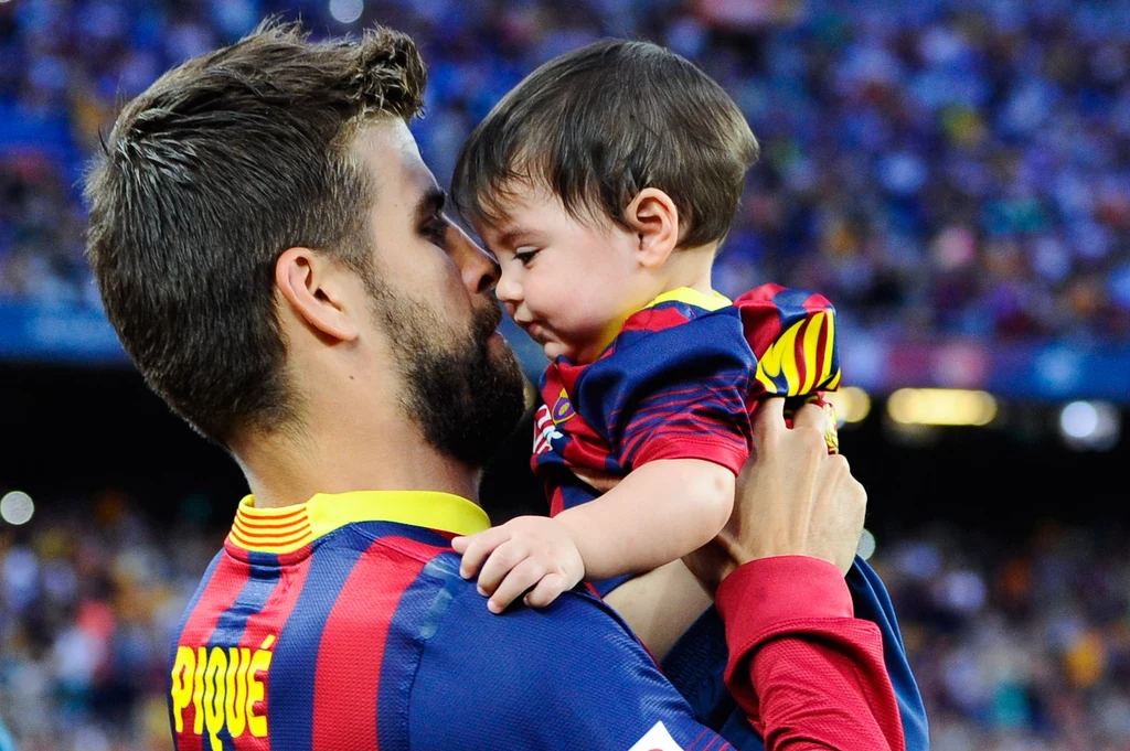 Gerard Pique z synem Gerard Pique z synem
