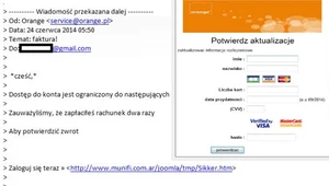 Internetowi oszuści podszywają się pod Orange