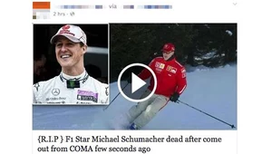 Michael Schumacher nie żyje – kolejna pułapka na Facebooku