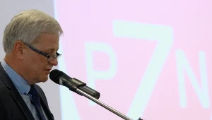 Apoloniusz Tajner podczas Sprawozdawczo-Wyborczego Walnego Zjazdu Delegatów Polskiego Związku Narciarskiego w Krakowie