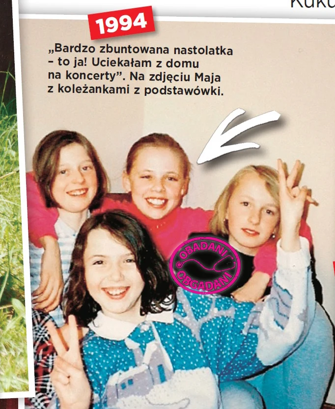Maja Sablewska z przyjaciółkami - 1994 r. Maja Sablewska z przyjaciółkami - 1994 r.