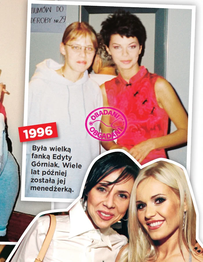 Z Edytą Górniak. Kilka lat później Maja została jej menedżerką - 1996 r. Z Edytą Górniak. Kilka lat później Maja została jej menedżerką - 1996 r.