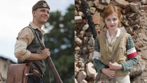 Maciej Musiał i Weronika Humaj na planie serialu "Czasu honoru - Powstanie" 