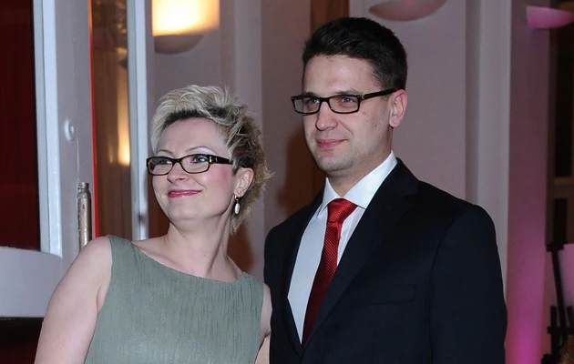 Mariusz Kamiński z byłą żoną Anną na Balu Dziennikarzy