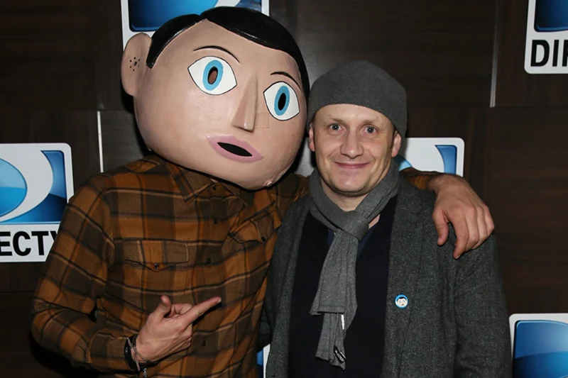 Lenny Abrahamson z Frankiem - tytułowym bohaterem swojego najnowszego filmu