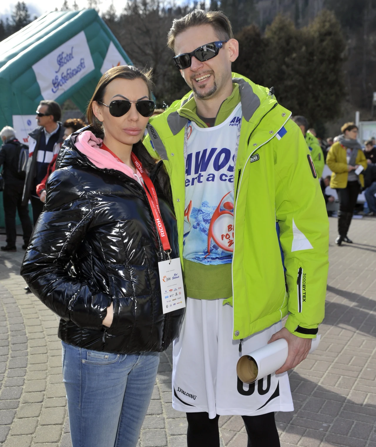 Michał Wójcik z partnerką Ewą Tecel Michał Wójcik z partnerką Ewą Tecel