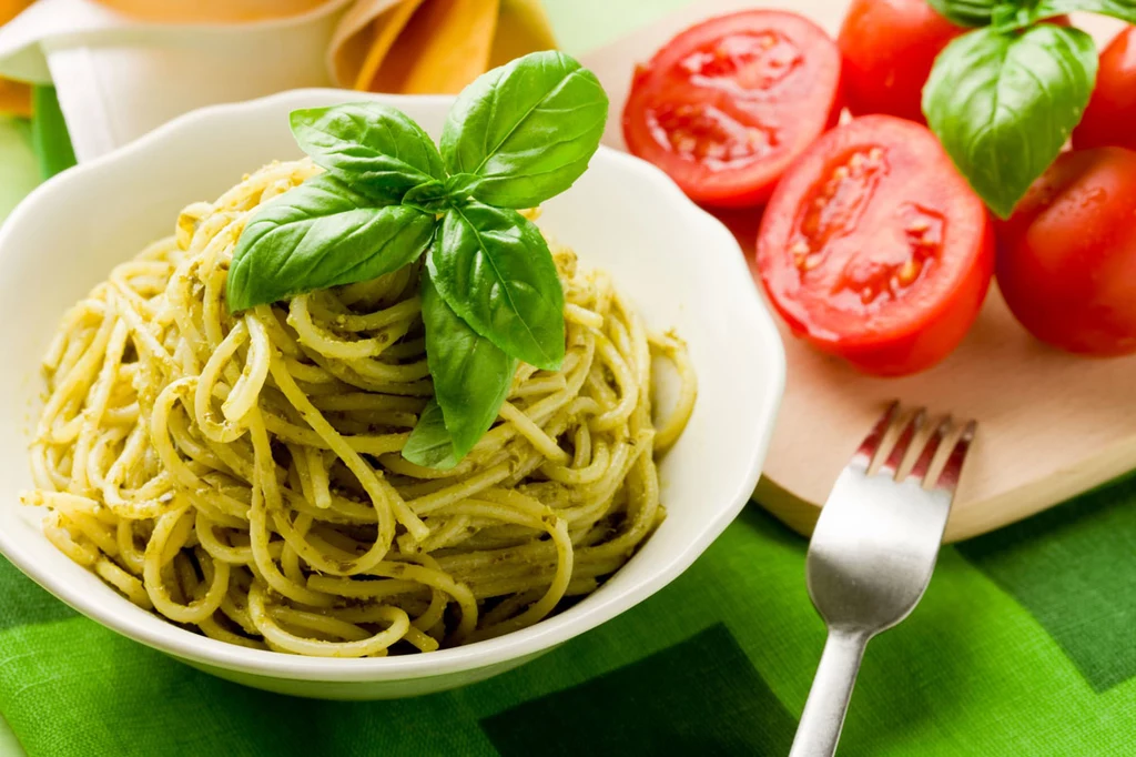 Spaghetti z pesto