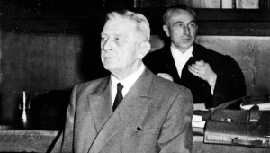 Głównodowodzący wojsk tłumiących Powstanie Warszawskie - gen. SS Erich von dem Bach-Zelewski przed Trybunalem Norymberskim 