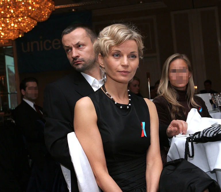 Małgorzata Foremniak z Mariuszem Malcem na gali Unicefu Małgorzata Foremniak z Mariuszem Malcem na gali Unicefu