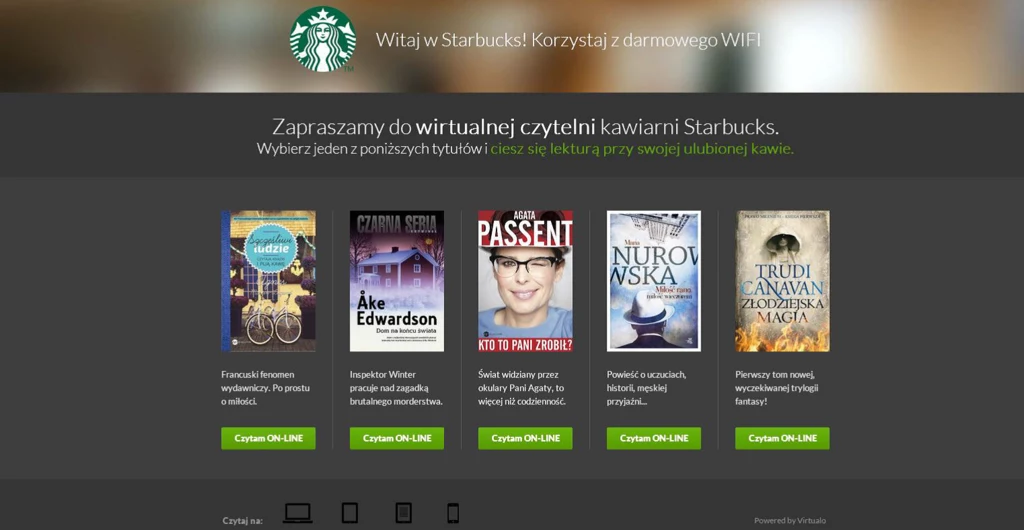 Wirtualna Czytelnia Starbucks to świetny pomysł na spędzenie czasu przy kawie