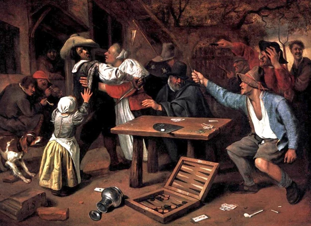 Gra w karty  była jedną z popularnych rozrywek wśród gości karczm